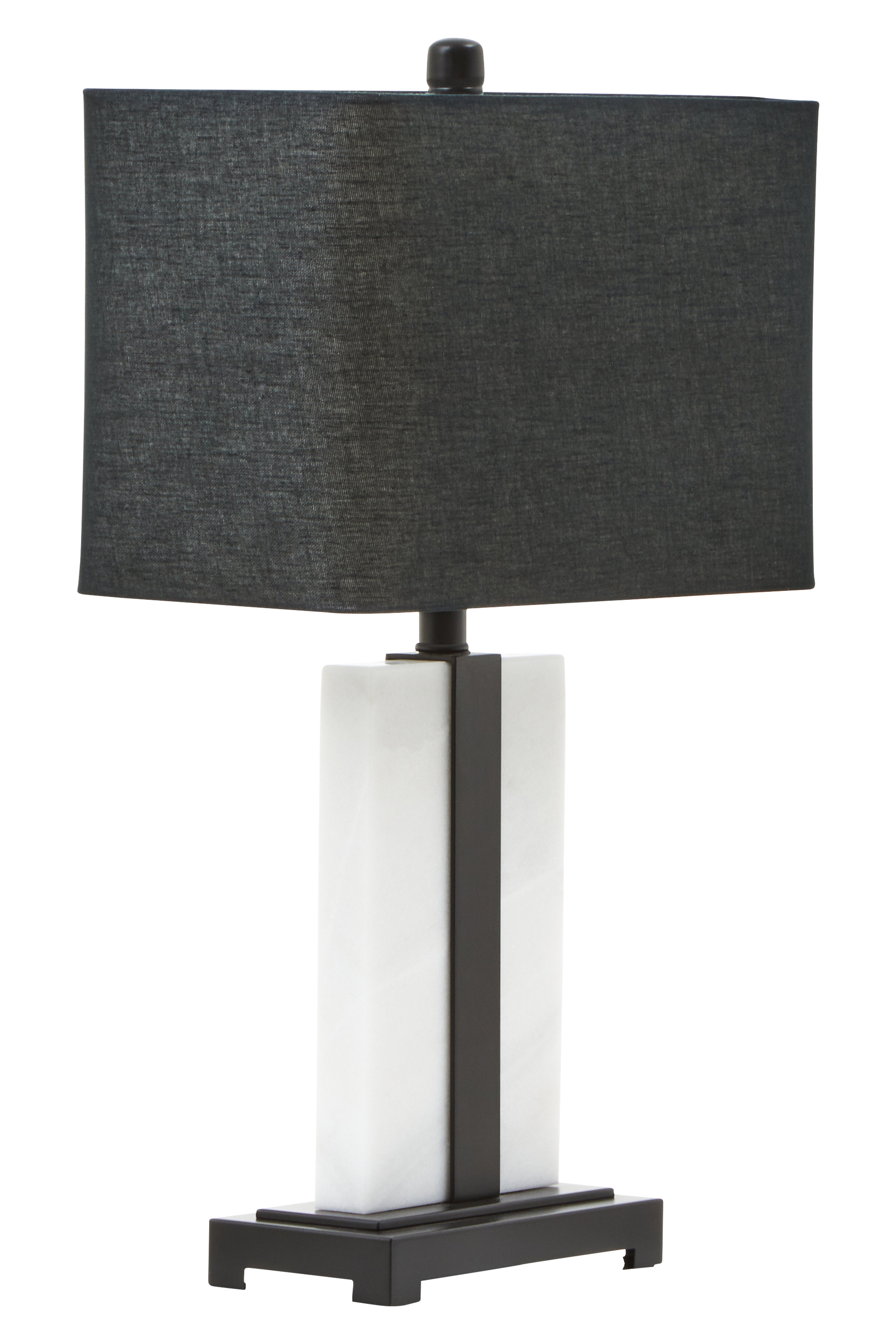 Viviana White Marble & Black Table Lamp